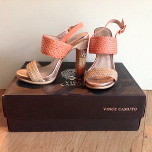 Vince Camuto Ocean Coral Woven Heeled Sandal